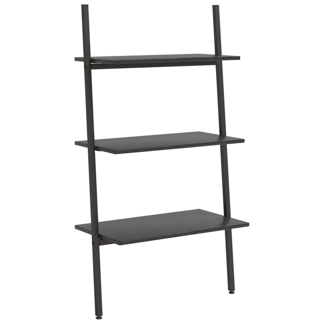 stigereol med 3 hylder 64x34x116 cm sort