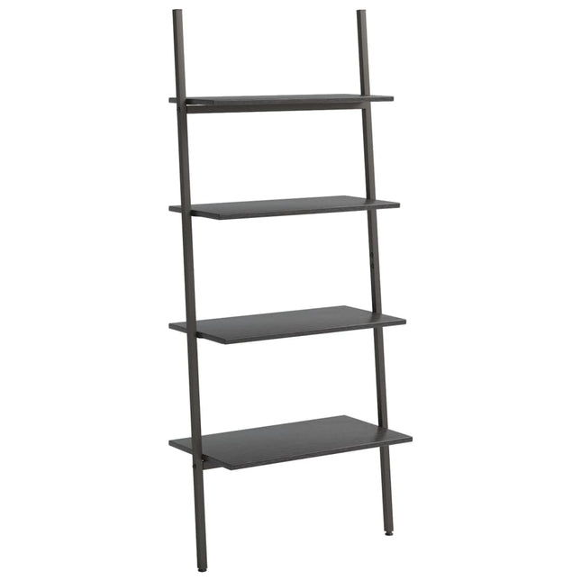 stigereol med 4 hylder 64x34x150,5 cm sort