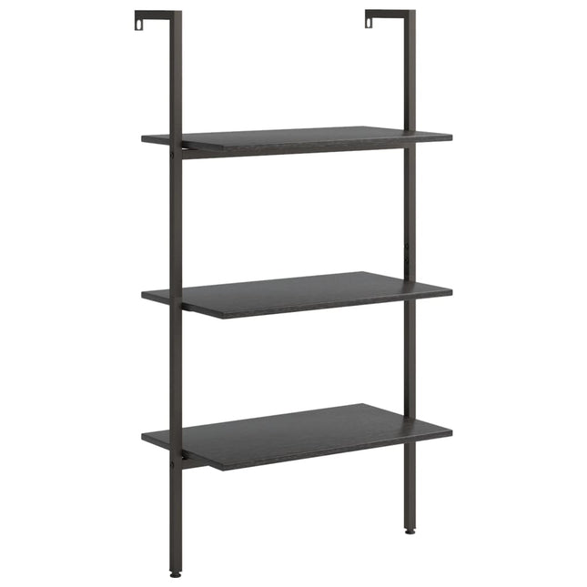 stigereol med 3 hylder 64x35x120,5 cm sort