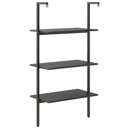 stigereol med 3 hylder 64x35x120,5 cm sort