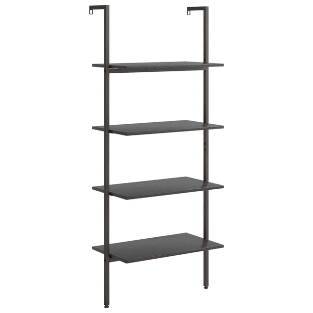 stigereol med 4 hylder 64x35x152,5 cm sort