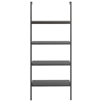 stigereol med 4 hylder 64x35x152,5 cm sort