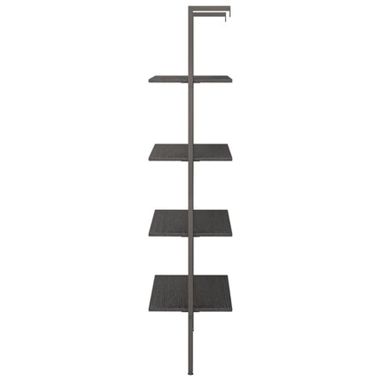 stigereol med 4 hylder 64x35x152,5 cm sort