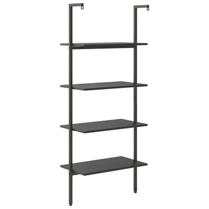 stigereol med 4 hylder 64x35x152,5 cm sort