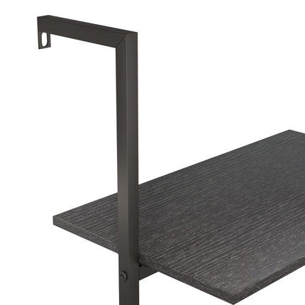 stigereol med 5 hylder 64x35x185 cm sort