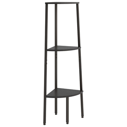 stigereol med 3 hylder 45,5x31,5x120 cm sort