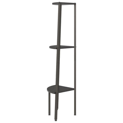 stigereol med 3 hylder 45,5x31,5x120 cm sort