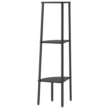 stigereol med 3 hylder 45,5x31,5x120 cm sort