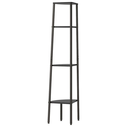 stigereol med 4 hylder 45,5x31,5x150 cm sort