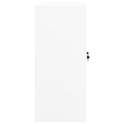 kontorskab 90x40x90 cm stål hvid