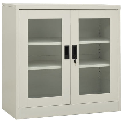 kontorskab 90x40x90 cm stål grå