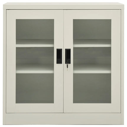 kontorskab 90x40x90 cm stål grå
