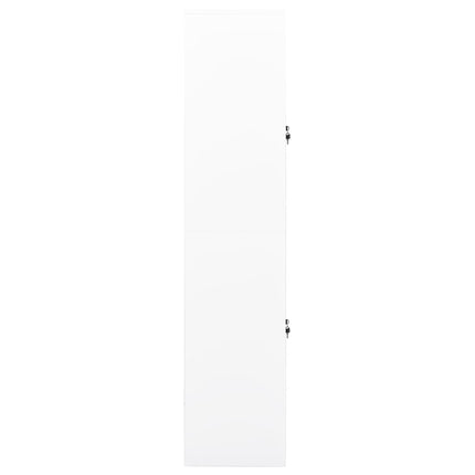 kontorskab 90x40x180 cm stål hvid