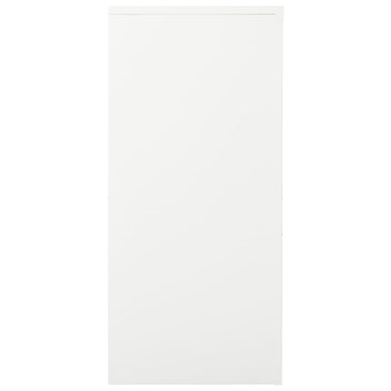 skab med skydelåger 90x40x90 cm stål hvid