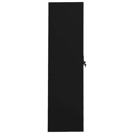 klædeskab 80x50x180 cm stål sort