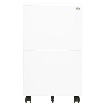 mobilt arkivskab 39x45x67 cm stål hvid