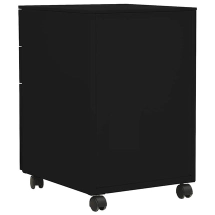 mobilt arkivskab 39x45x60 cm stål sort