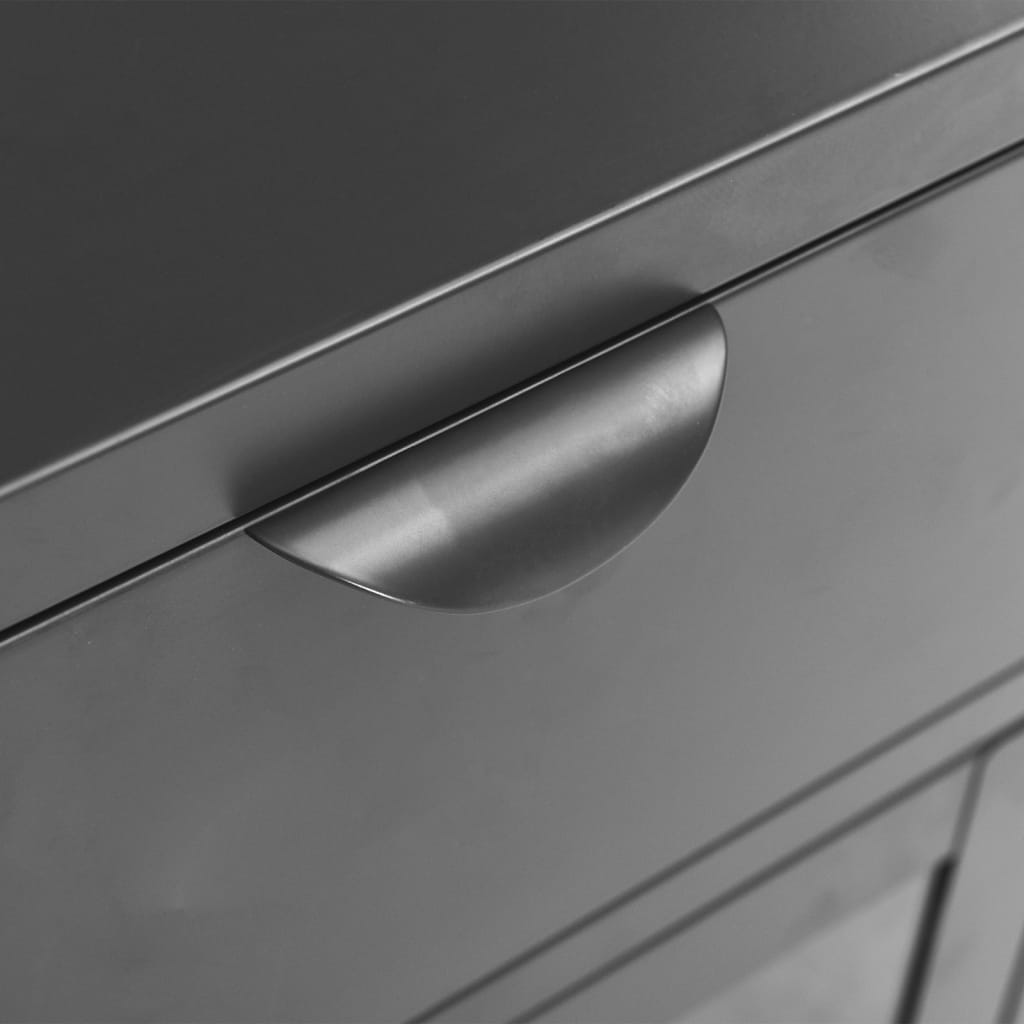 natbord 40x30x54,5 cm stål og glas antracitgrå