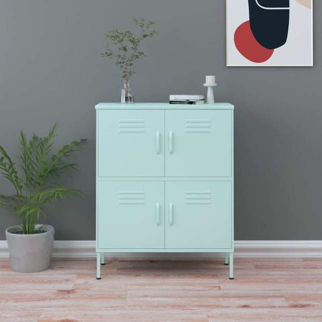 opbevaringsskab 80x35x101,5 cm stål mintgrøn