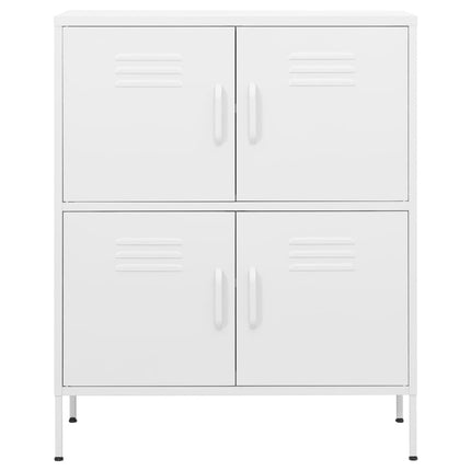 opbevaringsskab 80x35x101,5 cm stål hvid