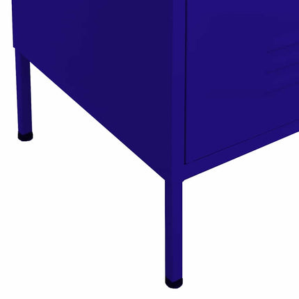 opbevaringsskab 80x35x101,5 cm stål marineblå