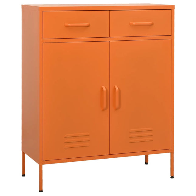 opbevaringsskab 80x35x101,5 cm stål orange