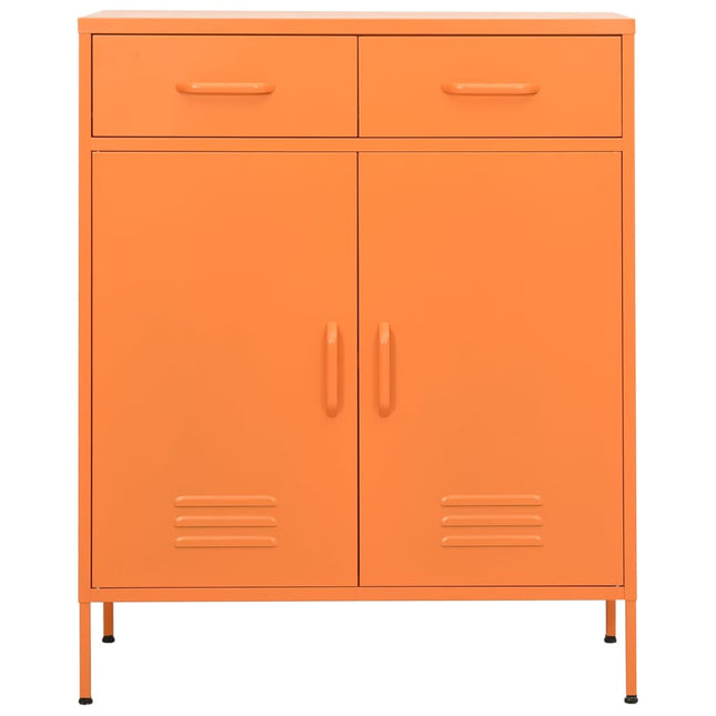 opbevaringsskab 80x35x101,5 cm stål orange