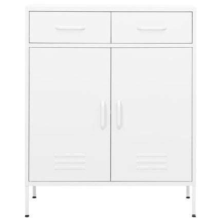 opbevaringsskab 80x35x101,5 cm stål hvid
