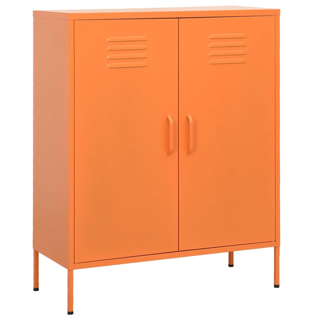 opbevaringsskab 80x35x101,5 cm stål orange