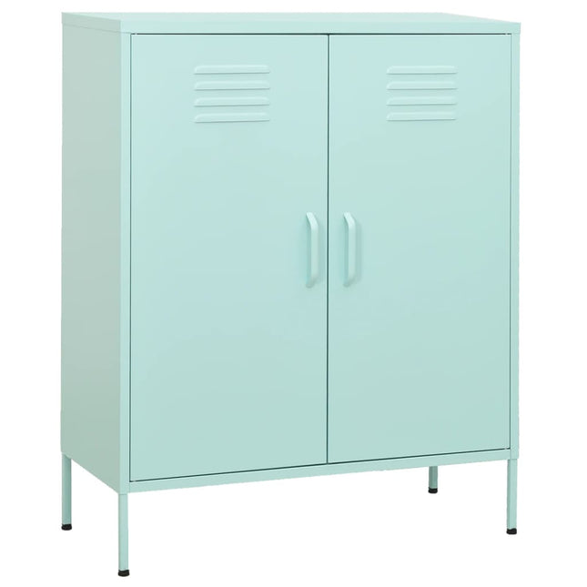 opbevaringsskab 80x35x101,5 cm stål mintgrøn