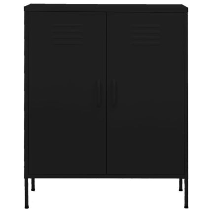 opbevaringsskab 80x35x101,5 cm stål sort