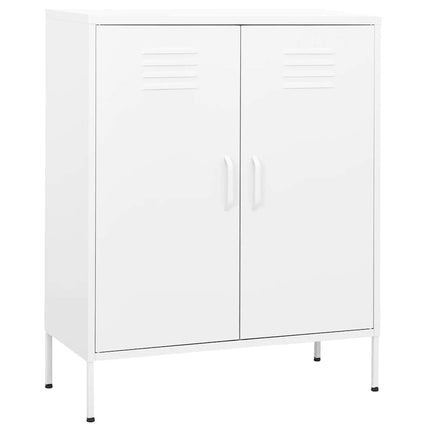 opbevaringsskab 80x35x101,5 cm stål hvid