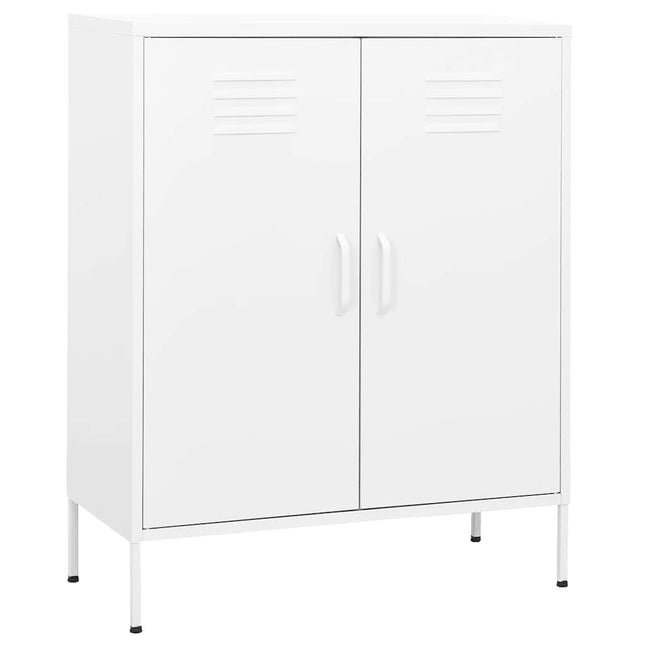 opbevaringsskab 80x35x101,5 cm stål hvid
