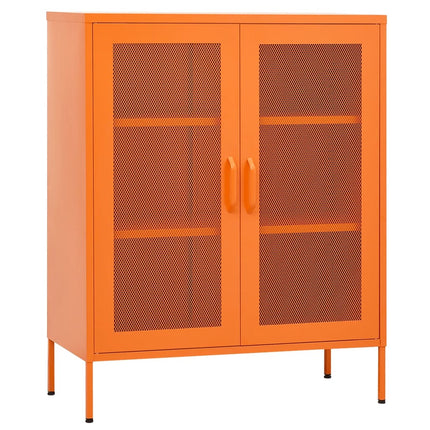 opbevaringsskab 80x35x101,5 cm stål orange
