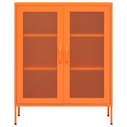 opbevaringsskab 80x35x101,5 cm stål orange