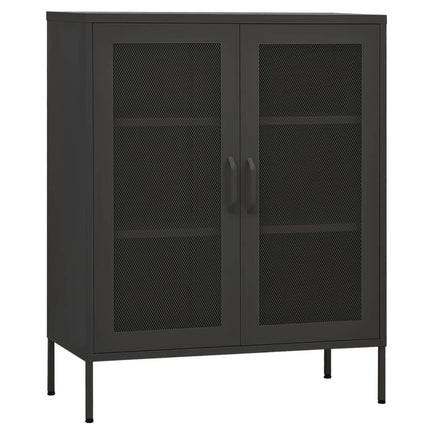 opbevaringsskab 80x35x101,5 cm stål antracitgrå