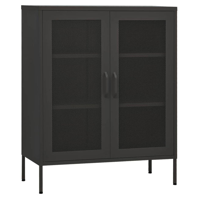 opbevaringsskab 80x35x101,5 cm stål antracitgrå