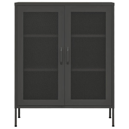 opbevaringsskab 80x35x101,5 cm stål antracitgrå