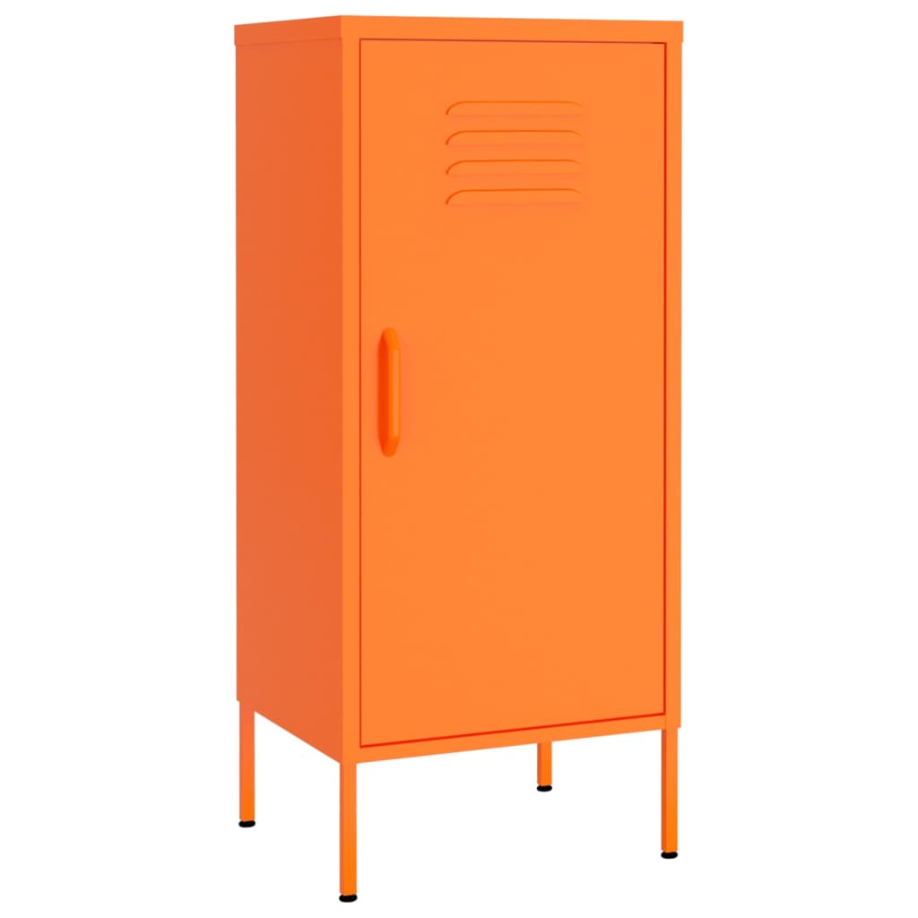 opbevaringsskab 42,5x35x101,5 cm stål orange