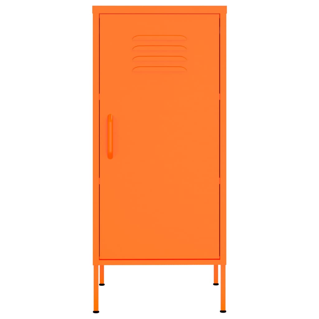 opbevaringsskab 42,5x35x101,5 cm stål orange