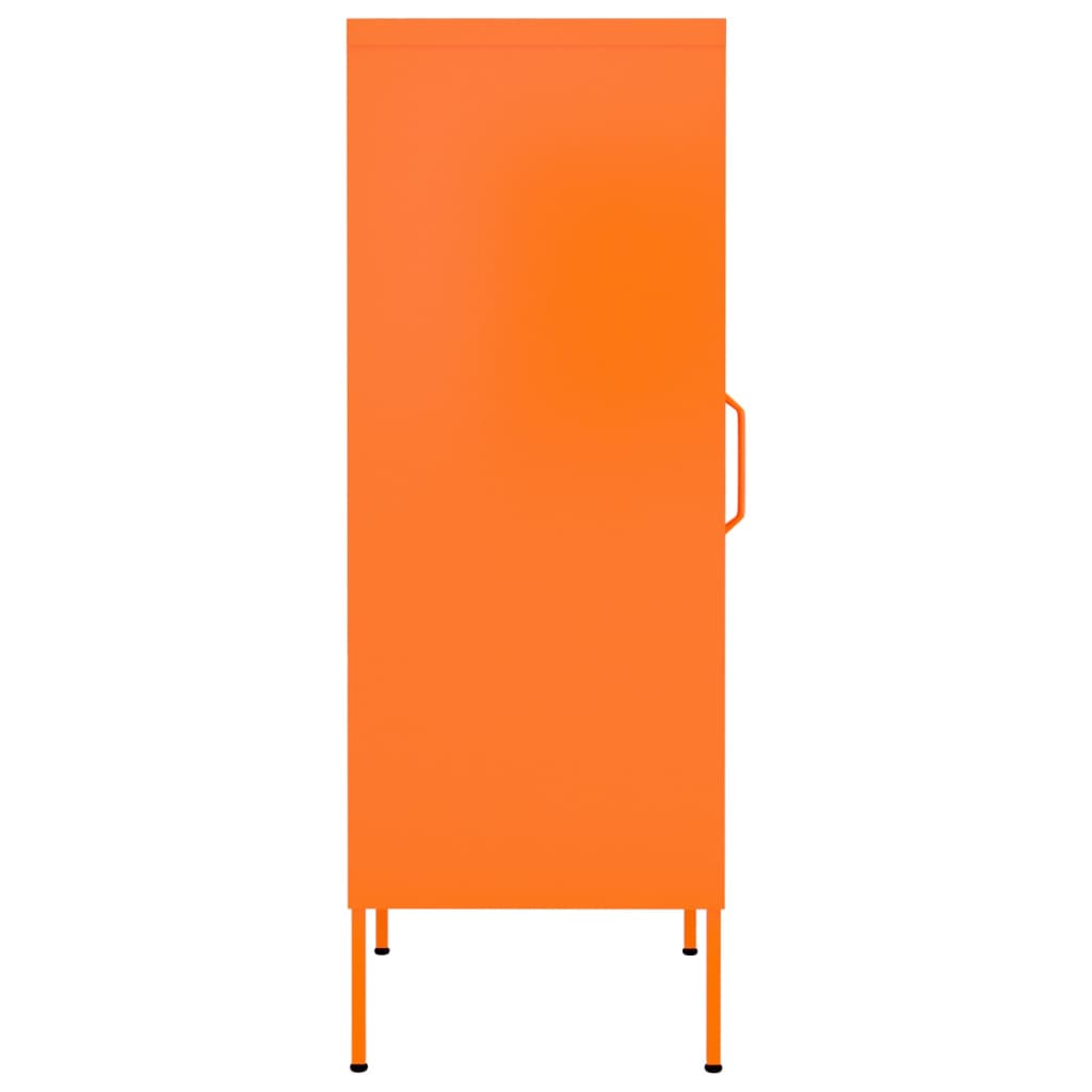 opbevaringsskab 42,5x35x101,5 cm stål orange