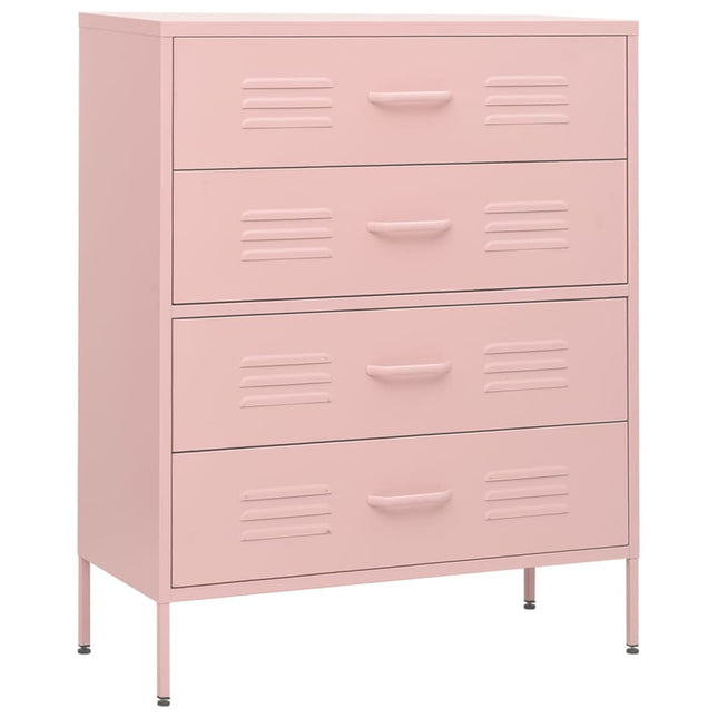 kommode 80x35x101,5 cm Lyserød