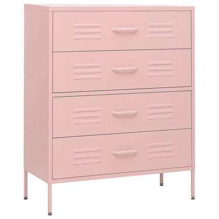 kommode 80x35x101,5 cm Lyserød