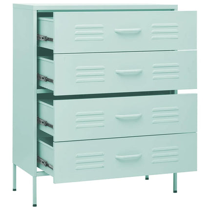 kommode 80x35x101,5 cm Mintgrøn