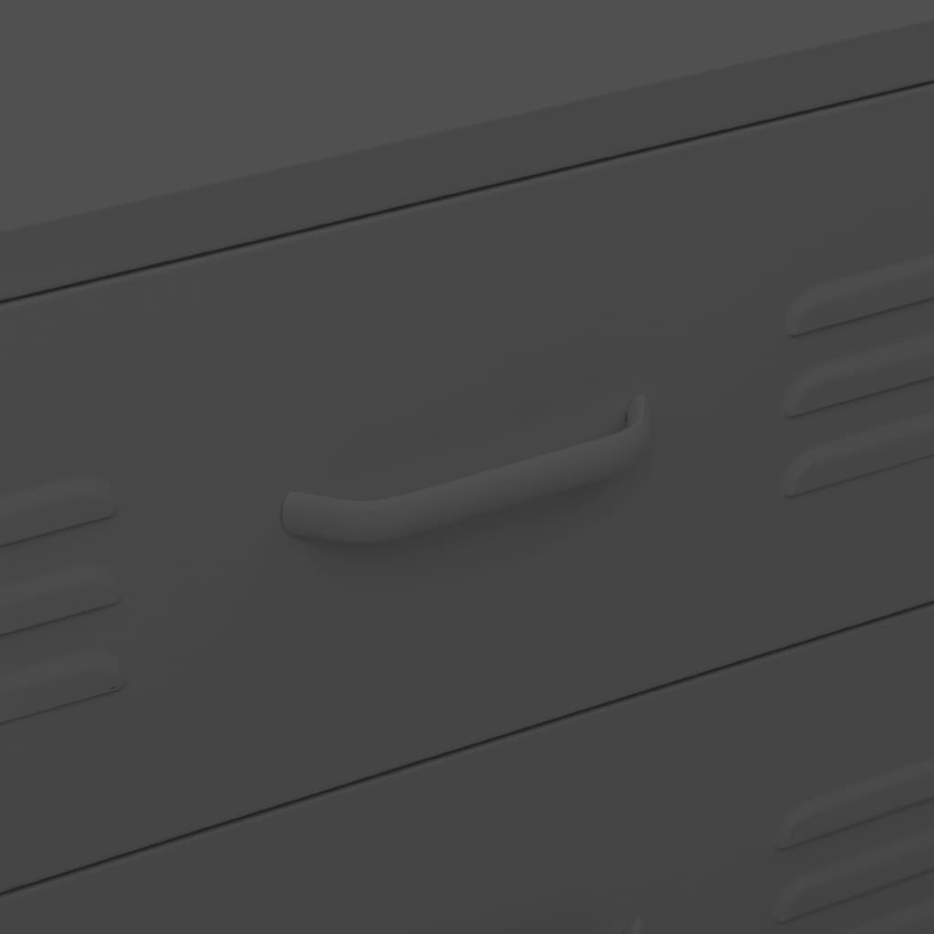 kommode 80x35x101,5 cm Antracitgrå