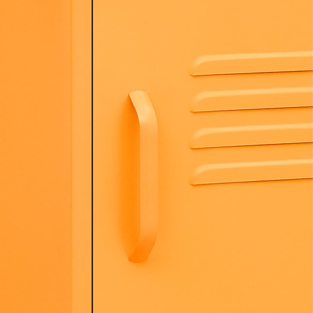 natbord 35x35x51 cm stål sennepsgul