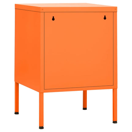 natbord 35x35x51 cm stål orange