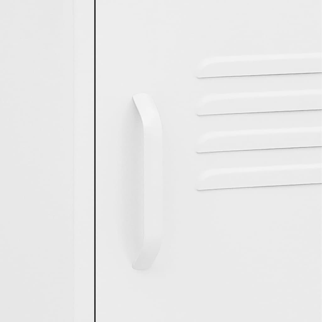 natbord 35x35x51 cm stål hvid