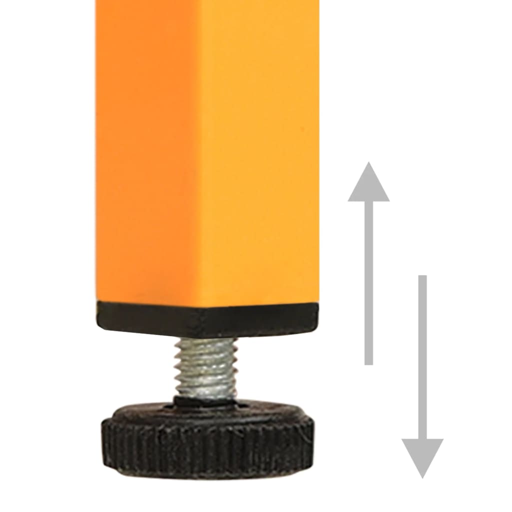 natbord 35x35x51 cm stål sennepsgul