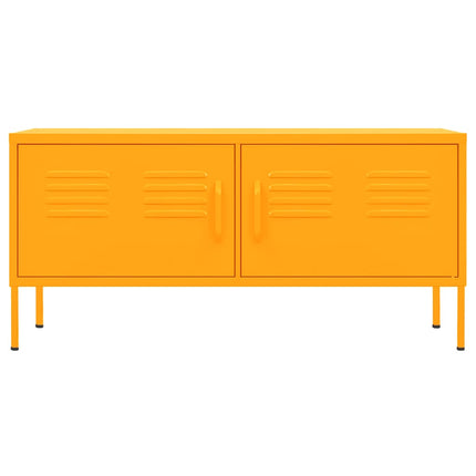 tv-skab 105x35x50 cm stål  Sennepsgul